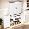 MAYEERTY 67.7¡± Modern Farmhouse Kitchen Pantry Elegant Storage Cabinet for Essentials Organization - 2 of 4