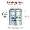 Amici Home Coffee Beans Galvanized Metal Canister - 104 Oz Airtight Storage with Handle Lid, 8.75" H x 6.5" D Kitchen Container - 2 of 4