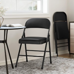 Coucheta 6-Pack Padded Folding Chairs, Stackable with Soft Cushion & Metal Frame, Commercial Use for Office/Events - 1 of 4
