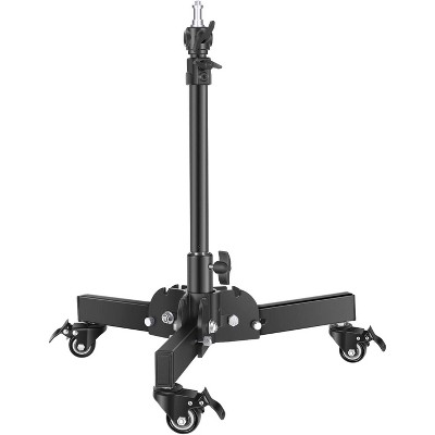 MaseiKar Heavy Duty Light Stand with Casters, 2.4ft Max Height Foldable Tripod Stand for Low-Angle/Tabletop Shooting, Photography Light Stand