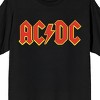 ACDC The Iconic Gold & Red Logo on Black Short Sleeve Adult T-Shirt - 2 of 3