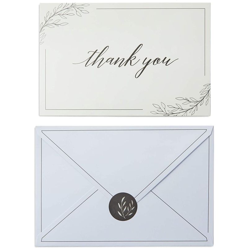 Pipilo Press 48-Pack Sympathy Thank You Cards with Envelopes and Stickers for Funerals (4 x 6 In), 4 of 9