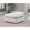 Meridian Furniture,Indulge Linen Textured Fabric Ottoman - 2 of 4