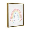 Stupell Industries Rainbow with Falling Hearts Floating Frame Canvas Art, Gold, 17" x 21" - 2 of 4