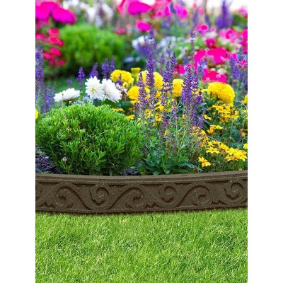 Scroll Recycled Rubber Landscape Edging, Lasting Beauty Landscape Edging Reviews