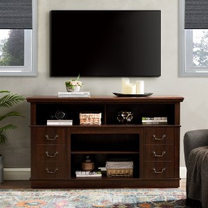 Gulches Espresso TV Stand Entertainment Center Fits TVs up to 65 in with 3 Adjustable Shelves 2 Cabinets 3 Cable Cutouts - 1 of 4