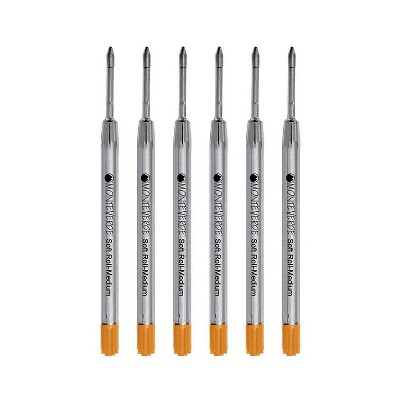 Monteverde Ballpoint Pen Refill Medium Point Orange Ink 6 Pack (P133OR)