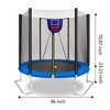 NAYSAYE Trampoline 8FT with Basketball Hoop and Inflator for Outdoor Play and Fun, Blue, 96.00"*94.10"*81.24" - 4 of 4