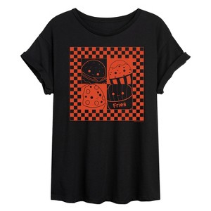 Women's - Squishmallows - Fast Food Oversized Graphic T-Shirt - 1 of 4