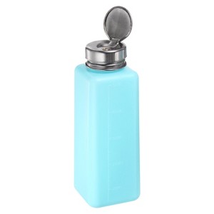 Unique Bargains Plastic Makeup Remover Nail Polish Push Down Alcohol Dispenser Bottles 16.9oz Blue - 1 of 4