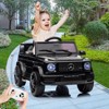 12V Electric Car for Kids, Licensed Mercedes-Benz G63 Ride on Toy with Remote Control, Electric Vehicle with LED Light MP3 USB Bluetooth - 2 of 4