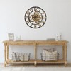 Northlight 24" Gold and Black Battery Operated Round Wall Clock with Cogs - 2 of 4