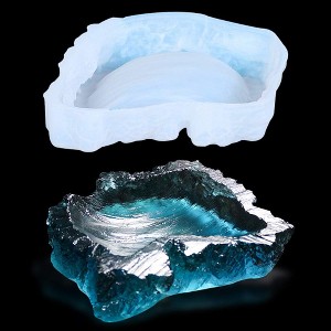JDICTION Ocean Wave Resin Mold, Silicone Jewelry Tray Mold for Epoxy Casting, Storage Box Ring Organizer Pen Holder Craft Making - 1 of 4