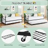 Twin Daybed with Trundle Metal, Twin Trundle Bed Frame, Space Saving, Heavy Duty Metal Slats for Living Room, Bedroom - 3 of 4