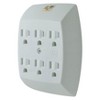 GE 6 Outlet Grounded Wall Tap White: Multi Plug Extender, 15A, UL Listed, 6 Electrical Outlets, General Electric - 2 of 4