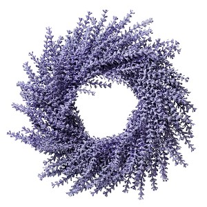 Northlight 12" Spring Vibrant Purple Artificial Wisteria Flower Wreath - 1 of 1