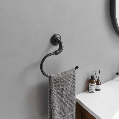 Matte Black 4-Piece Metal Bathroom Hardware Set