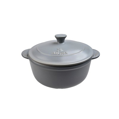 Aroma DoveWare Slate Gray 2.5 Quart Covered Dutch Oven