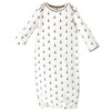 Touched by Nature Baby Organic Cotton Long-Sleeve Gowns 3pk, Prints, 0-6 Months - 4 of 4