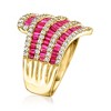 Ross-Simons 2.30 ct. t.w. Ruby and .85 ct. t.w. Diamond Ring in 14kt Yellow Gold - 3 of 4