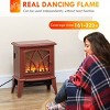 SEVOBAL Fireplace Insert Heater Mantel 3D Flame Fireplace Stove Bottom Air Outlet Fire Place Panoramic Fire Place Heater, Red, 15.9"*11.8"*17.7" - 4 of 4