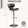 QingMoon Modern Bar Stools Set of 2, Adjustable Swivel Barstools, PU Leather Counter Height Chairs with Back and Footrest for Kitchen Island, Café - 4 of 4