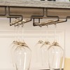 Corner Wine Rack, 3-Tier Freestanding Bar Cabinet for Kitchen, Living Room - 69x35x92cm with Glass Holder & Mesh Door - 2 of 4