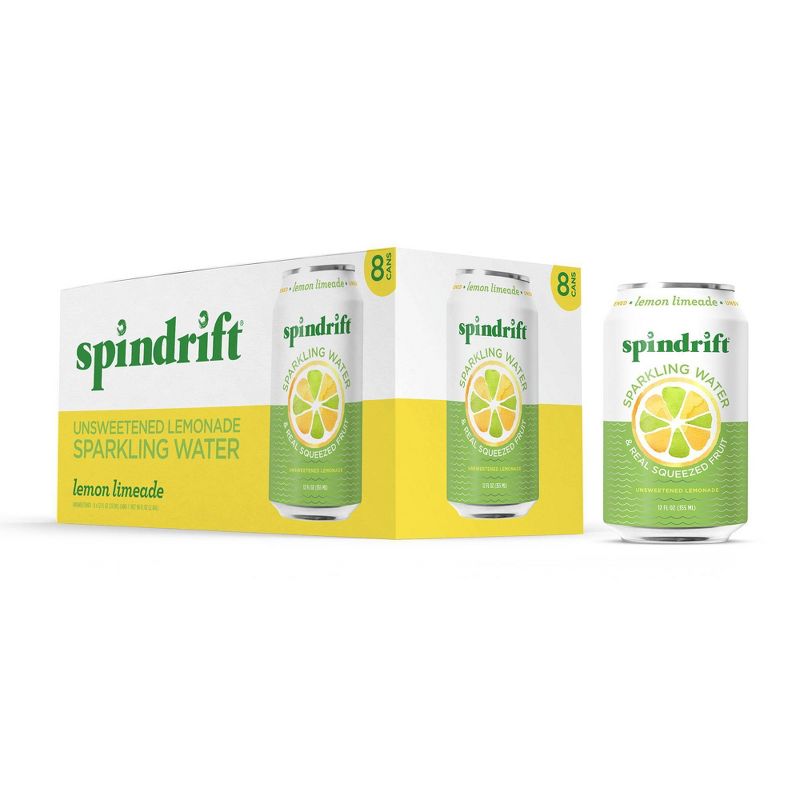 Spindrift Lemon Limeade Sparkling Water - 8pk/12 fl oz Cans, 1 of 7