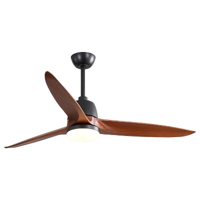 56 inch Wood Ceiling Fan Indoor with Light and Remote Control, 6-Speed, 3-Timer with Quiet Energy Saving, 3 blades Ceiling fan with Remote