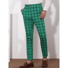 Lars Amadeus Men's Plaid Casual Slim Fit Flat Front Business Checked Dress Trousers - 2 of 4