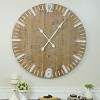 VIP Wood 31.5 in. Brown Aged Wall Clock - 2 of 4