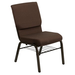 Emma and Oliver 18.5"W Church/Reception Guest Chair with Book Rack - 1 of 4