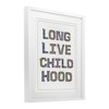 Stupell Industries Long Live Childhood Florals Framed Print Under Glass Art, White, 17" x 21" - 2 of 4