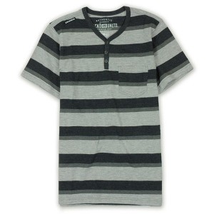 Ecko Unltd. Mens Heather Jsy Stripe Henley Shirt - 1 of 1