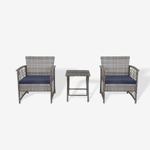 WestinTrends  3-Piece Outdoor Patio Conversation Set - 1 of 4