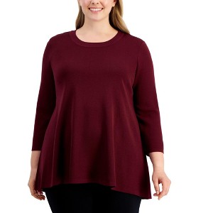 Anne Klein Womens High Low Knit Blouse - 1 of 1