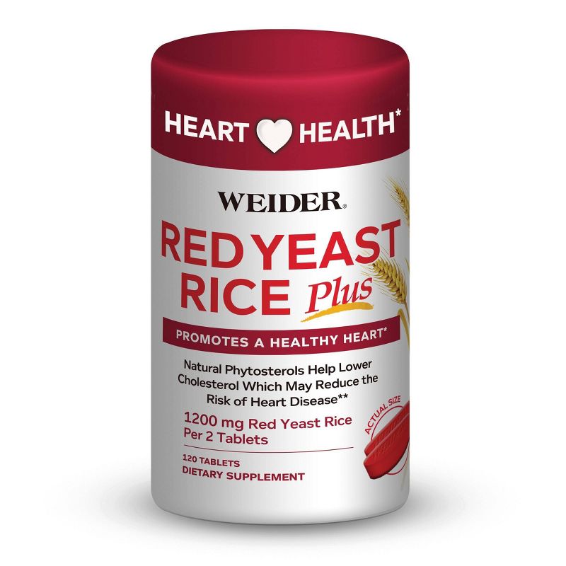 Weider Red Yeast Rice Dietary Supplement Capsules - 120ct, 1 of 5