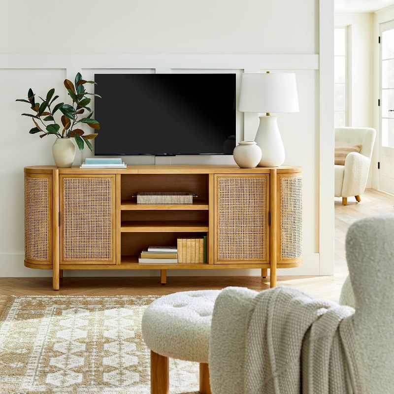 Portola Hills Caned Door TV Stand for TVs up to 72" - Threshold™ designed with Studio McGee, 3 of 14