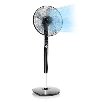 Klarstein Silent Storm 35 Watt 16 Inch Rotor 12 Speed 5 Mode Adjustable Oscillating Pedestal Fan with Remote Control, for Rooms up to 850 SqFt