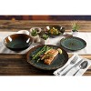 Gibson Elite Kyoto 16-Piece Double Bowl Reactive Stoneware Dinnerware Set - Teal - 3 of 4