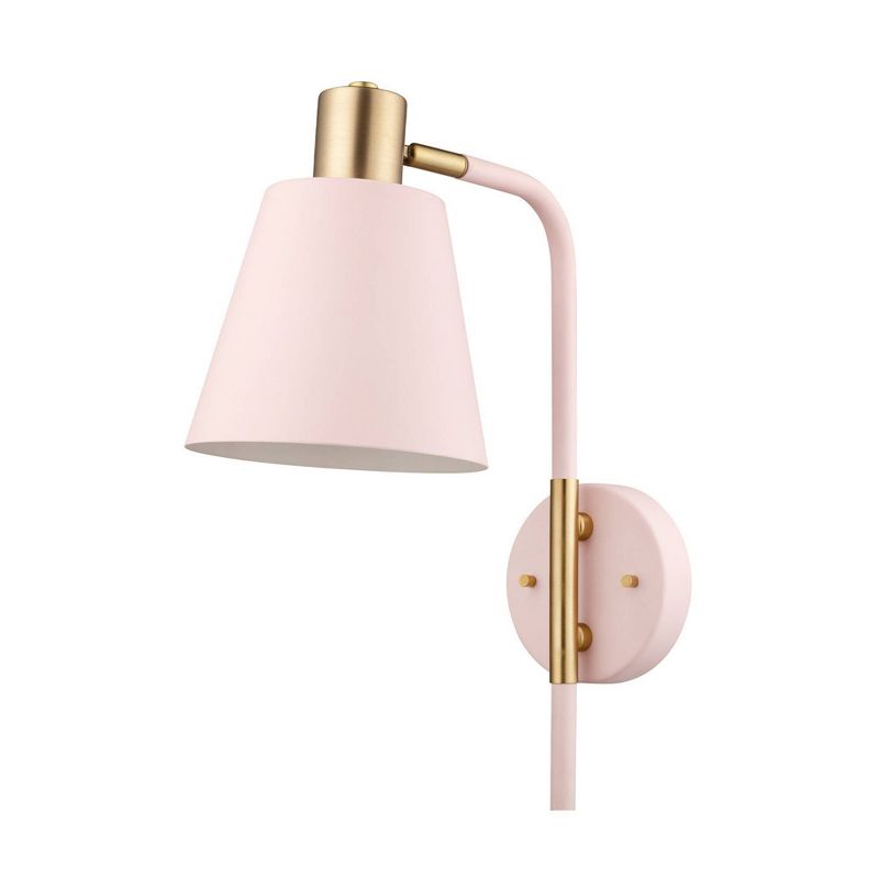 1-Light Novogratz X Globe Cleo Wall Sconce with Accents Pink - Globe Electric, 1 of 6