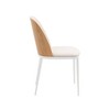 LeisureMod Tule Dining Chair with PU Leather/Velvet/Suede Seat and White Steel Frame - 4 of 4