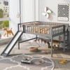 NicBex Twin/Full Size Loft Bed with Removable Slide & Ladder,Kids Twin Size Loft Bed with Space-Saving Design,Low Loft Beds for Kids - 2 of 4