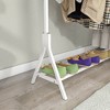 Single Rod Clothes Rack, Metal Garment Rack W/Storage Shelf And Adjustable Anti-Slip Legs, Garment Rack Organizer For Coats Shirts Dress Shoes - 3 of 4