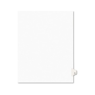 Avery-Style Legal Exhibit Side Tab Divider Title: 73 Letter White 25/Pack 01073