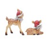 Transpac Brown Deer Figurines Set of 2 with Tinsel for Christmas Tabletop Decor Indoor Use Gift Giving and Hostess Gifts - 4 of 4