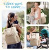 Itopfox Large Capacity Diaper Backpack with Foldable Changing Pad, Waterproof Baby Bag for Parents, Ivory Khaki - 3 of 4