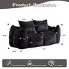 TIRAMISUBEST 75 inch Giant Bean Bag Couch Ultra Soft Rabbit Fabric 650 lb Capacity 2 Accent Pillows No Tool Setup Living Room Bedroom - 2 of 4