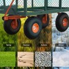 Heavy Duty Steel Garden Cart, Garden Wagon Cart On Wheels, Yard Utility Wagon Carts  w/Adjustable Handle & Removable Sides(Convert to Flatbed) - 2 of 4