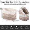 Itopfox Woven Storage Basket, Cotton Rope Basket for Toys, Towels, Bathroom, Living Room, Bedroom - Pack of 3, Gradient Yellow - 3 of 4